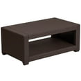 thumbnail image 1 of Table basse en fausse rotin brun chocolat, 1 of 8