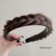 thumbnail image 5 of Diadema de peluca trenzada para mujer, hecha a mano, con trenza de espina de pescado, pinza para el cabello trenzada, accesorios para el cabello, uso versátil, elementos de moda, 5 of 5