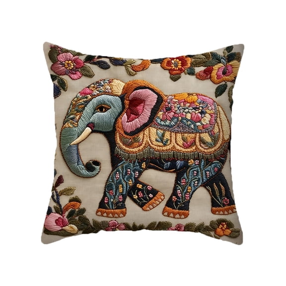 Cute Animals Print Throw Pillow Cover Soft Cushion Cases Holiday Farmhouse Home Decor for Sofa Bed Couch Porch, 18x22in