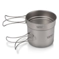 thumbnail image 4 of Lixada Ultralight Titanium Cookset Outdoor Camping Cookware Set 900ml Pot and 350ml Fry Pan with Folding Handles, 4 of 7