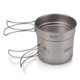 thumbnail image 4 of Tazas Juego de utensilios de cocina para acampar al aire libre Ultralight Titanium Set de 900 ml de olla y sartén de 350 ml con asas plegables, 4 of 7