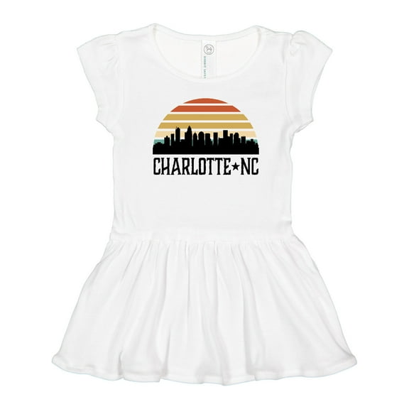 Inktastic Charlotte North Carolina Skyline Girls Toddler Dress