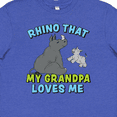 thumbnail image 4 of Inktastic Rhino That My Grandpa Loves Me with Cute Rhinos Youth T-Shirt, 4 of 5