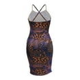 thumbnail image 5 of Clearance Cheap Dresses for Women Womens Dresses HIMIWAY Women's Summer Casual Sleeveless Round Neck Suspender Printing Loose Backless Plain Tunic Dress Leopard Print L, 5 of 5