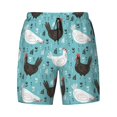 thumbnail image 4 of Lsque Mens Swim Trunks Lovely Roosters Pattern - Bathing Suit Compression Liner - Beach Swim Shorts Swimwear - (S-3XL) - Stretch Quick Dry -Large, 4 of 9