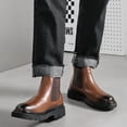 NEWCE 2023 Chelsea Boots Men‘s Motorcycle Ankle Boots Middle Helping