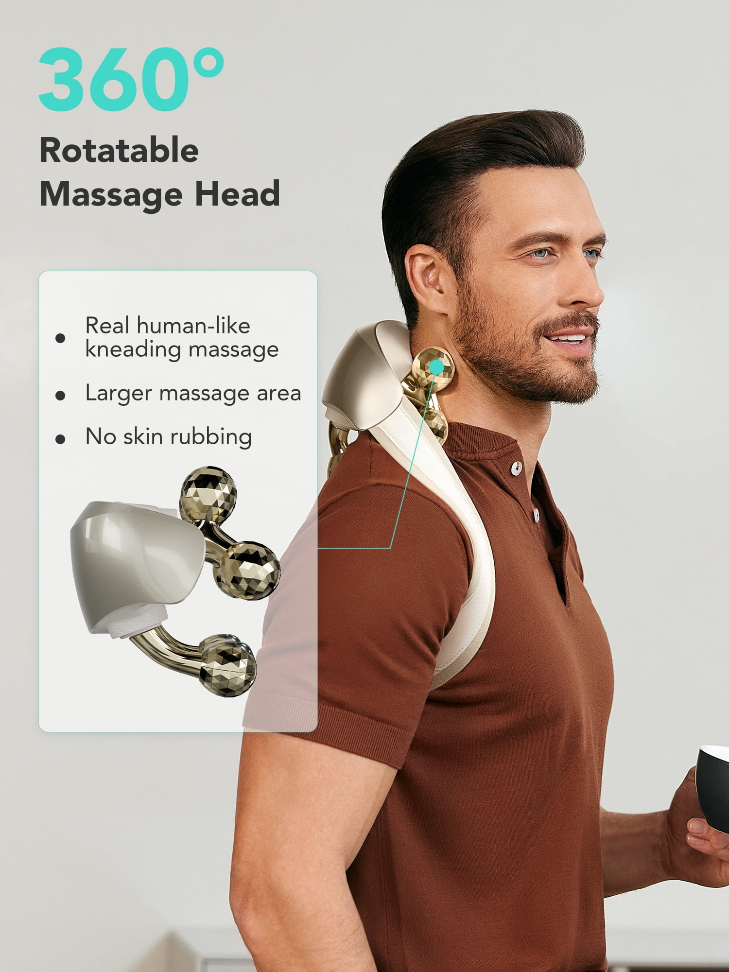 SKG Neck Massager for Pain Relief Deep Tissue FSA HSA Eligible Shiatsu Massager with Heat, Neck Massager for Neck and Shoulder H7 Ultra E