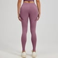 thumbnail image 4 of Mnuaqn High Waisted Yoga Pants for Women Running Workout Mesh Leggings Side Pockets Squat Proof Tummy Control Light Purple for Size S, 4 of 4