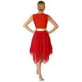 thumbnail image 2 of DPOIS Women's Praise Dance Dresses Sleeveless Lyrical Liturgical Dancewear Red L, 2 of 7