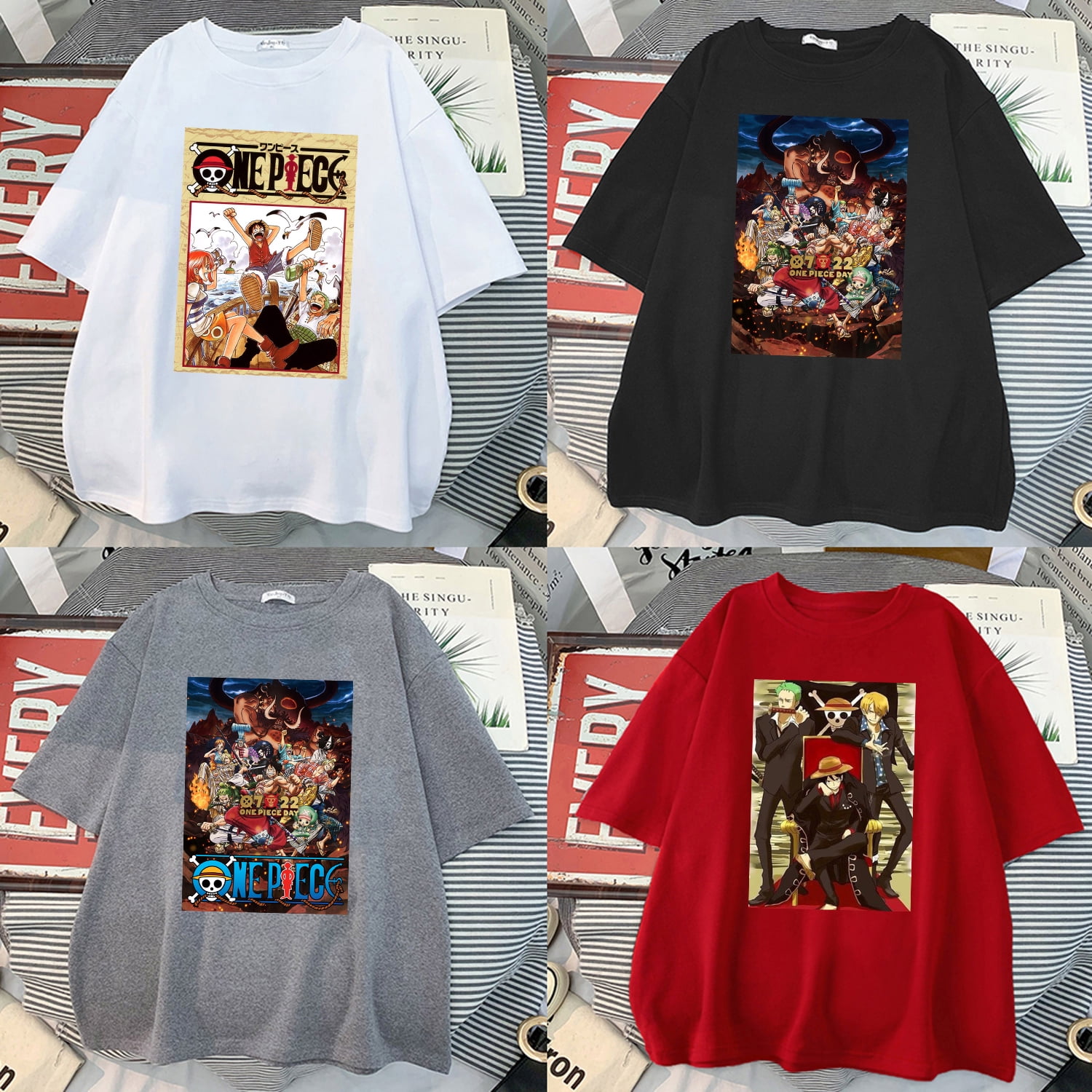 One Piece Fashion Kids Adult Girls Female Pattern Tshirt Slim Floral Kids Cotton Boys T Shirts Unisex Black White Gray Red Walmart Com