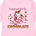 thumbnail image 4 of Inktastic I'm Just in It for the Chocolate Valentine's Day Unicorn Boys or Girls Long Sleeve Toddler T-Shirt, 4 of 5