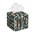 thumbnail image 1 of Balery UAE Travel1 1 Porta Pañuelos de Cuero con Estampado – Funda Moderna Cuadrada para Caja de Pañuelos, Dispensador 5x5x5'', 1 of 7