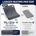 thumbnail image 2 of Heating Pad, Fast Heating With Dry & Moist Heat, 4 Heat Settings, 2-Hour Auto Shut-Off, Machine Washable, 12 X 24 Inch With Double-Sided Flannel, Heated Pad For Back, Neck, Shoulders, 2 of 5