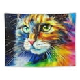 thumbnail image 5 of BCIIG Rainbow Cat Tapestry Wall Hanging Unique Style for Home Decor, Graphic Tapestries for Living Room Bedroom Apartment, 4 Sizes Available 60x50inch, 5 of 6