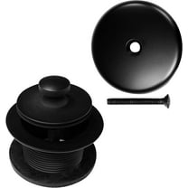 Westbrass Twist & Close Bathtub Drain Trim with One-Hole Overflow Cover, Matte Black