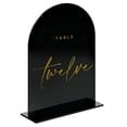 thumbnail image 2 of 5x7 Inch Black Arch Acrylic Sign with Stand | 10 Pack Blank Black Acrylic Arch Table Signs with Base for DIY Wedding Table Numbers, Arched Wedding Signage, Events& Parties (Black, 5x7 Inch (10pcs), 2 of 4