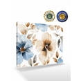 thumbnail image 2 of Blue Brown Spring Floral Wall Art for Living Room,Canvas Picture Wall Decor for Bathroom Bedroom,Summer Botanical Watercolor Painting Artwork for Office Kitchen Hallway Dining Room Home Decor 12"x16", 2 of 8