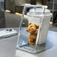 thumbnail image 1 of Cartoon Bear Transparent Phone Case For iPhone 15 14 13 12 11Pro Max Mini XS X XR 7 8 Plus SE2022 Luxury Shockproof Soft Cover Transparent C341 iPhone 13 Pro, 1 of 6