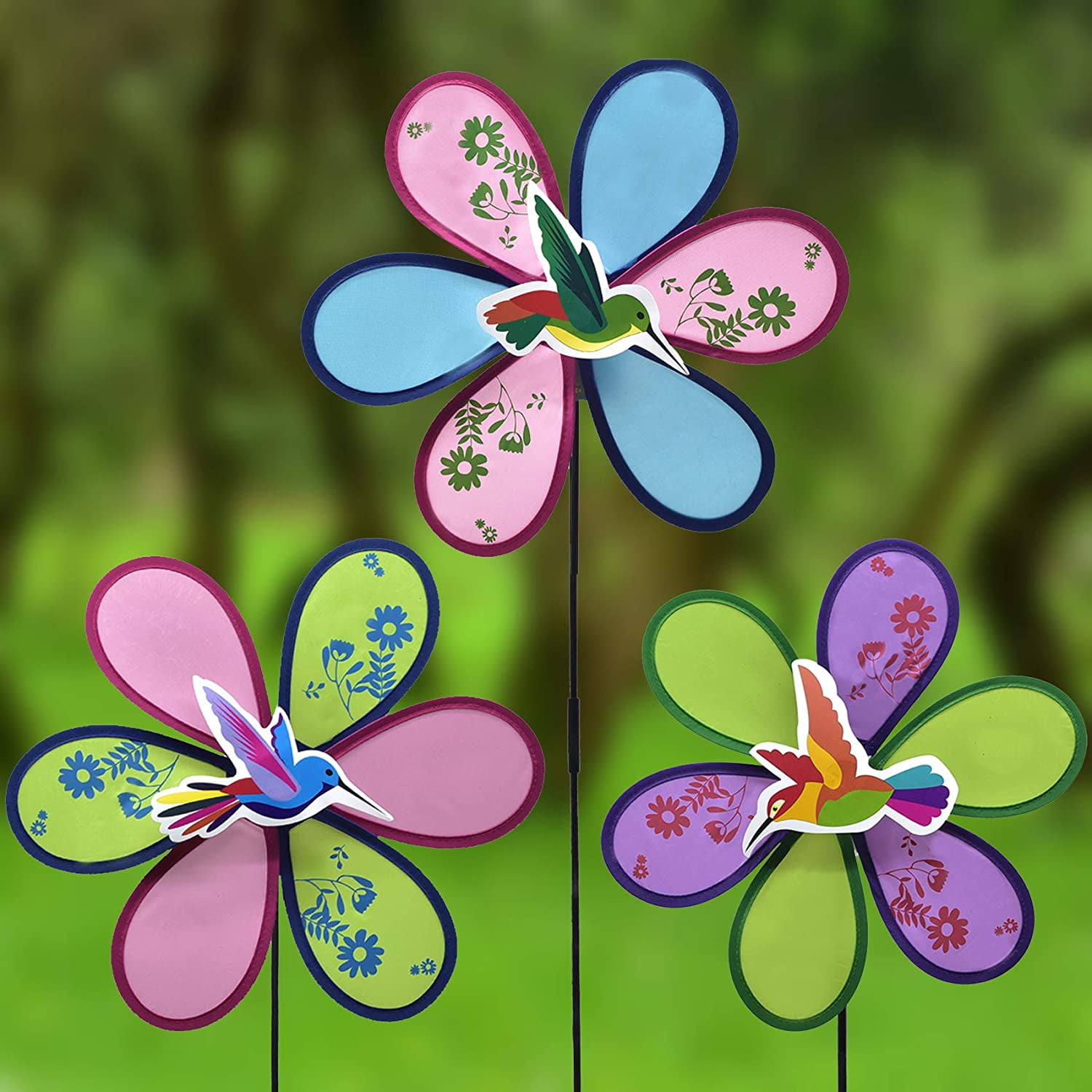 Garden Pinwheels Whirligigs Wind Spinners Kids Toys for Yard Decor