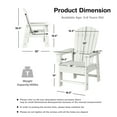thumbnail image 2 of Gymax Ensemble de 2 Chaises Adirondack de Patio pour Enfants Fauteuil Chaise d'Extérieur Résistante aux Intempéries Blanc, 2 of 5