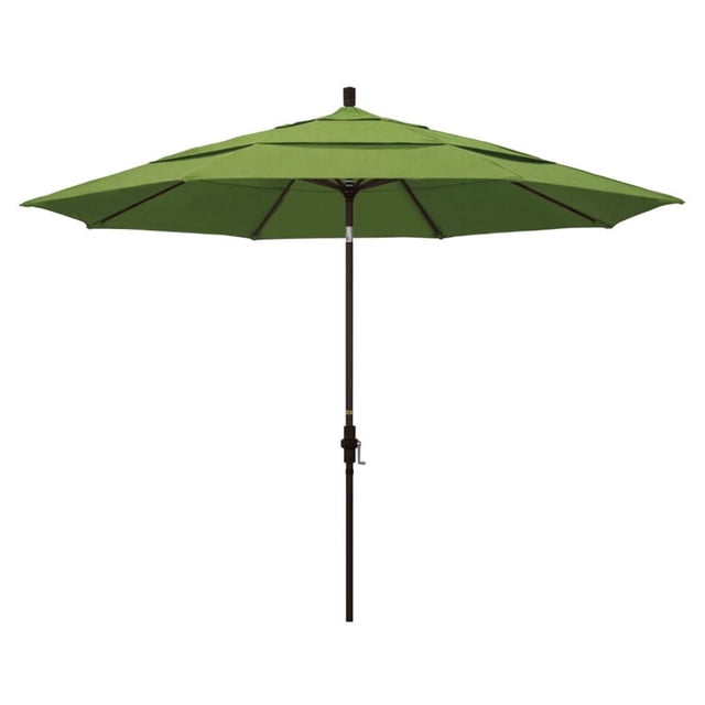 11 Pieds Aluminium Marché Umbrella Collier Inclinaison DV Bronze/Sunbrella/Spectrum Cilantro