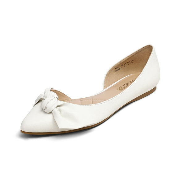 Dream Pairs Women's Ballet Flats Comfortable Pointed Toe Dressy Bow Cute Flats Shoes DFA2110-NEW