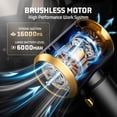 thumbnail image 3 of Car Handheld Vacuum Cleaner, 16000Pa Portable 3 in 1 Cordless Compressed Air Duster & Air Blower & Pump Mini Dust Vacuum with 6000mAh Battery, Multi-Nozzles for Car Home Office, 3 of 8