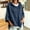 Dark Blue, variant on Women's Denim Hoodie Batwing Sleeve Sweatshirt Drawstring Hood Pullover Oversized Loose Fit Pockets Casual Solid Color Streetwear Fall Top