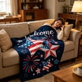 thumbnail image 4 of Independence Day Blanket Festive Flannel Blanket Soft Warm Throw Blanket For Home Sofa Bed Holiday Decoration, 4 of 6