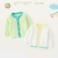 thumbnail image 5 of Usaibhir Girls' Cardigans Sweater Cotton School Uniforms Button Solid Long Sleeve Knit Sweaters for 3-4Y Green, 5 of 9