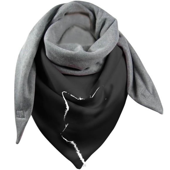 Bufanda estampada de moda, chal cálido simple y grueso Manténgase abrigado en las estaciones de otoño e invierno