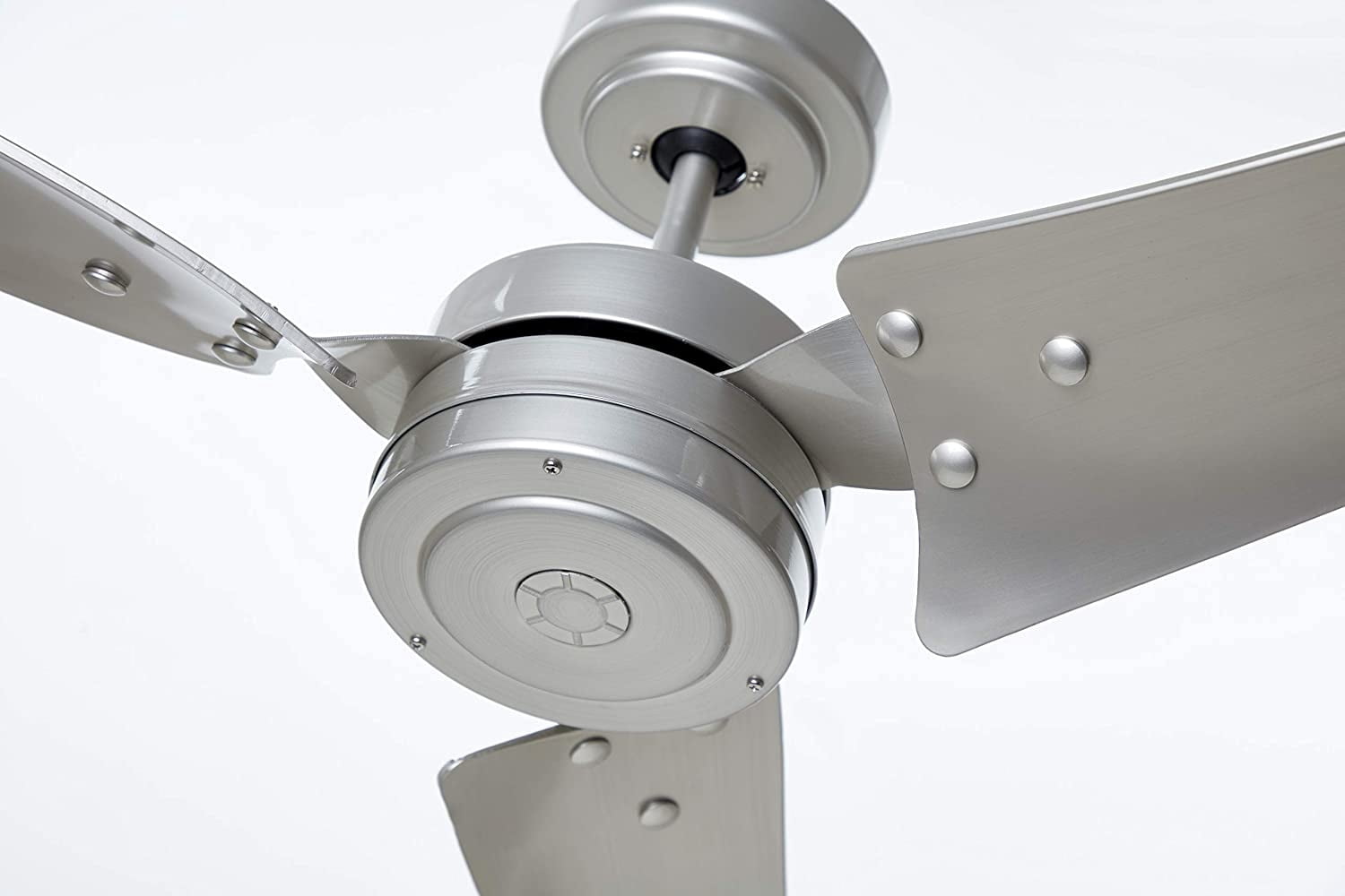 Noble Comfort AM3194 60" Ceiling Fan, Damp Rated - Silver , Wall Control
