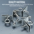 thumbnail image 2 of Heavy Duty Antenna Mast Clamp Down Guy Wire Ring with 100ft Wires & Ground Anchors Mounting, 3-Way Guying, Fits Masts up to 2-1/4 inches,Stainless Steel, 2 of 4