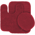 thumbnail image 3 of Burgundy color #6 bathroom dcor mat rug 3pc Set, shaggy chenille plush large rug, Contour Mat and Toilet Lid Cover Non-Skid Rubber Backing, 3 of 4