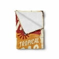 thumbnail image 2 of Tiki Bar Soft Flannel Fleece Throw Blanket, Welcome to Hawaii Tropical Bar Party Retro Style Grunge Signboard Picture Art, Cozy Plush for Indoor and Outdoor Use, 60" x 80", Multicolor, by Ambesonne, 2 of 6