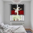 thumbnail image 5 of Chef Kitchen Curtains Small Short 39 Inch Length, Cartoon Cute Watercolor Cooking Red Black Grommet Top Bedroom Living Room Curtains, Light Filtering Cafe Curtain Drapes 2 Panels Set 55''x39'', 5 of 9