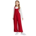 thumbnail image 4 of Girls' Sleeveless Fleece Jumpsuit with BuiltIn Tank and Pockets for Ages 514 in Fall and Winter, 4 of 8