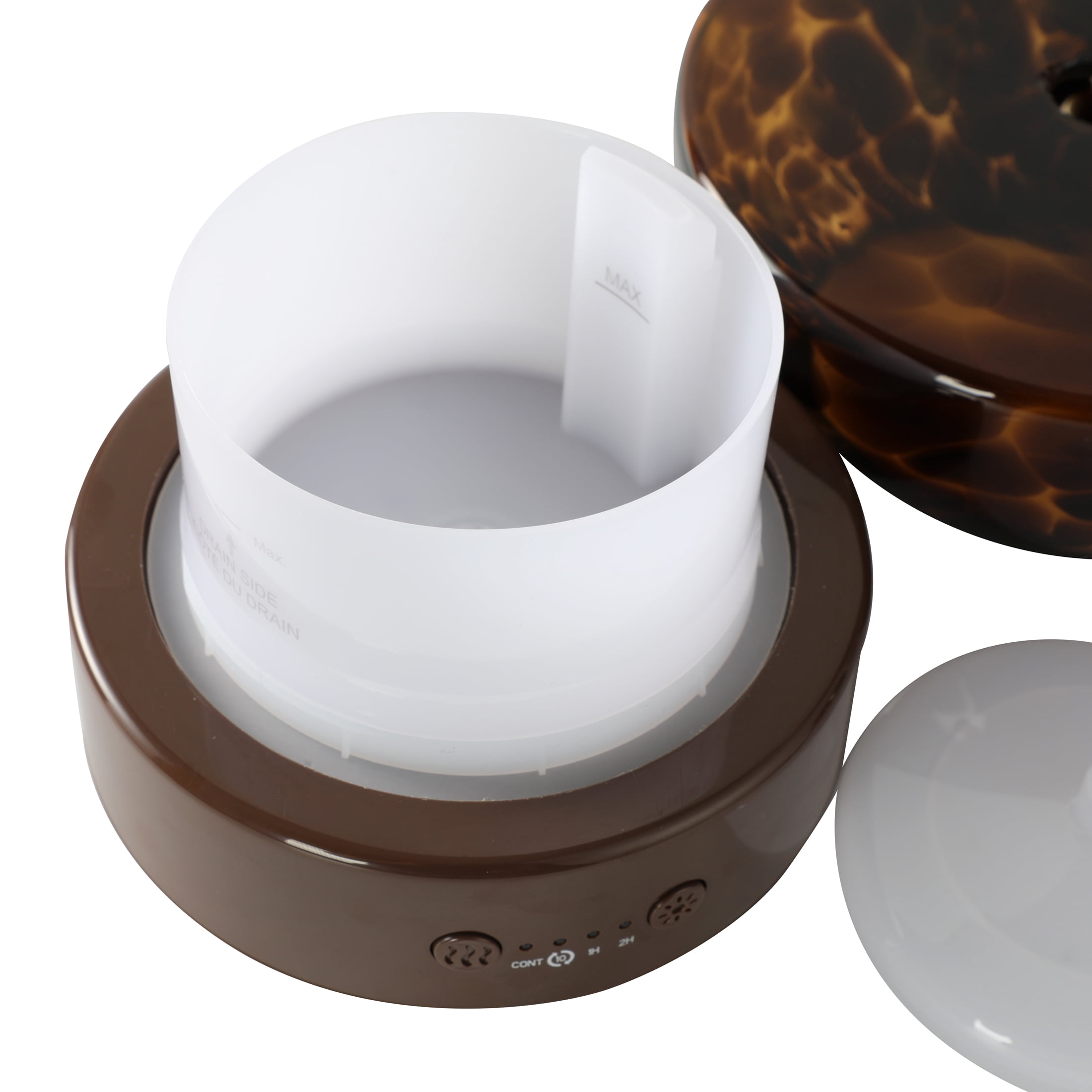 Better Homes & Gardens Artglass Bowl Ultrasonic Diffuser, Dark Tortoise, Cool Mist