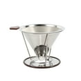 thumbnail image 1 of Cone Coffee Filter, 304 Stainless Steel Coffee Cone Filter, For Cafe Kitchen, 1 of 8