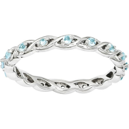 Stackable Expressions Blue Topaz Sterling Silver Ring