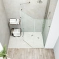 thumbnail image 3 of VIGO Verona 36 in. L x 36 in. W x 73 in. H Frameless Hinged Neo-angle Shower Enclosure in Brushed Nickel with Clear Glass, 3 of 10