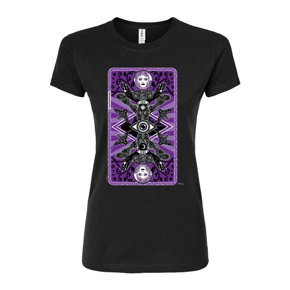 The Haunted Mansion - Haunted Mansion Tarot Card - Juniors Fitted Graphic T-Shirt