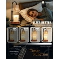 thumbnail image 4 of Funistree Candle Warmer Lamp with Timer, Adjustable Amber Wax Warmer for Jar Candles, Cute Wood Base Wax Melter for Women Daughter Girl, House Warming Birthday Gift, 4 of 7