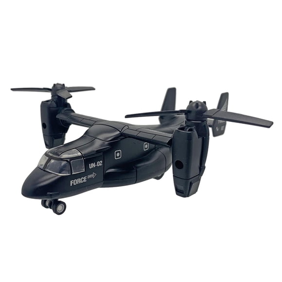 Avión de combate de la Fuerza Aérea con sonido y luces LED en miniatura. Negro