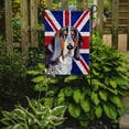 thumbnail image 2 of Carolines Treasures LH9479GF Basset Hound with English Union Jack British Flag Garden Flag Garden Size multicolor, 2 of 2