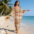thumbnail image 6 of DISNIMO Tie Dye Print Kaftan Dress for Women Plus Size V Neck Swimsuit Cover up Casual Loose Bathing Suit Cover Batwing Sleeve Caftan Dresses Soft Loungewear, 6 of 7