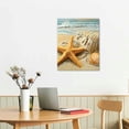 thumbnail image 5 of ZFLMY Starfish Seashell Beach Modern Canvas Prints Home Decor Living Room Bathroom Office, Ready to Hang Wall Art 16x20in, 5 of 5