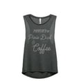 thumbnail image 1 of Powered By Pixie Dust And Coffee Women's Fashion Sleeveless Muscle Workout Yoga Tank Top Charcoal Grey X-Large, 1 of 3
