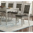 thumbnail image 4 of Luxury Silver Accent Tufted Dining Chairs Set of 2, Upholstered Side Chairs in Gray with Solid Wood Frame, 4 of 6