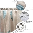 thumbnail image 5 of Retro Starfish Seashell Shower Curtain, Summer Ocean Beach Theme Teal Conch Coral Ivory Vintage Bathroom Curtain Waterproof Fabric Machine Washable with 12 Hooks, 72" x 72", 5 of 6